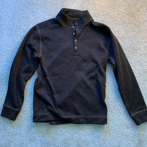 Weatherproof vintage dark brown buttoned sweater